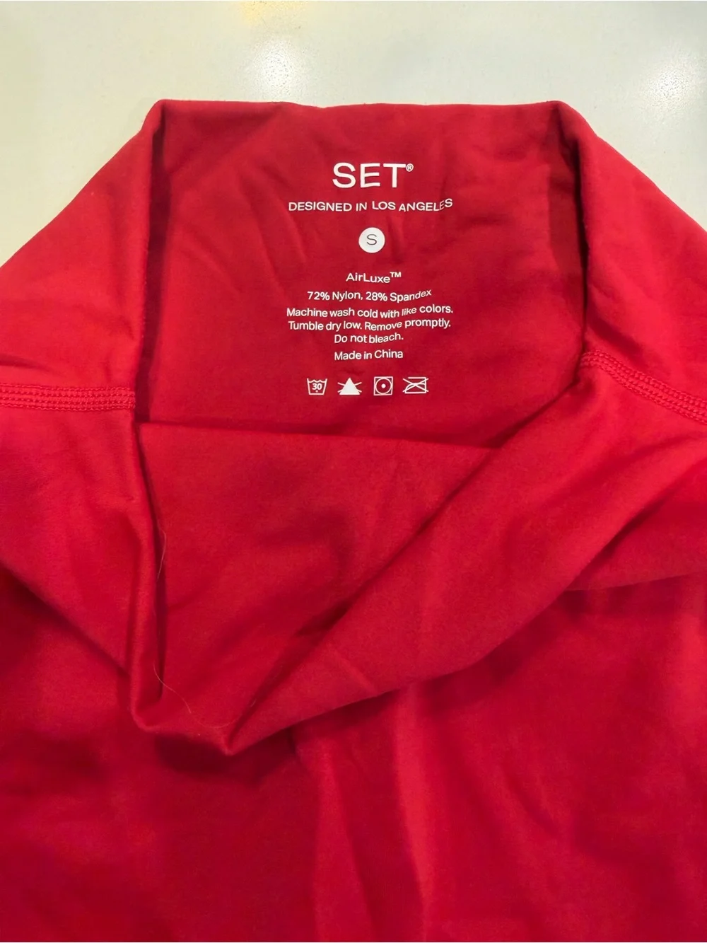 SET Active AirLuxe Red High-Rise Performance Leggings